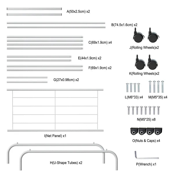 Garment Hanging Rack Clothing Hanging Rail Pillow Shoe Display Organizer Stand Rolling Wheel Clothes Organizer