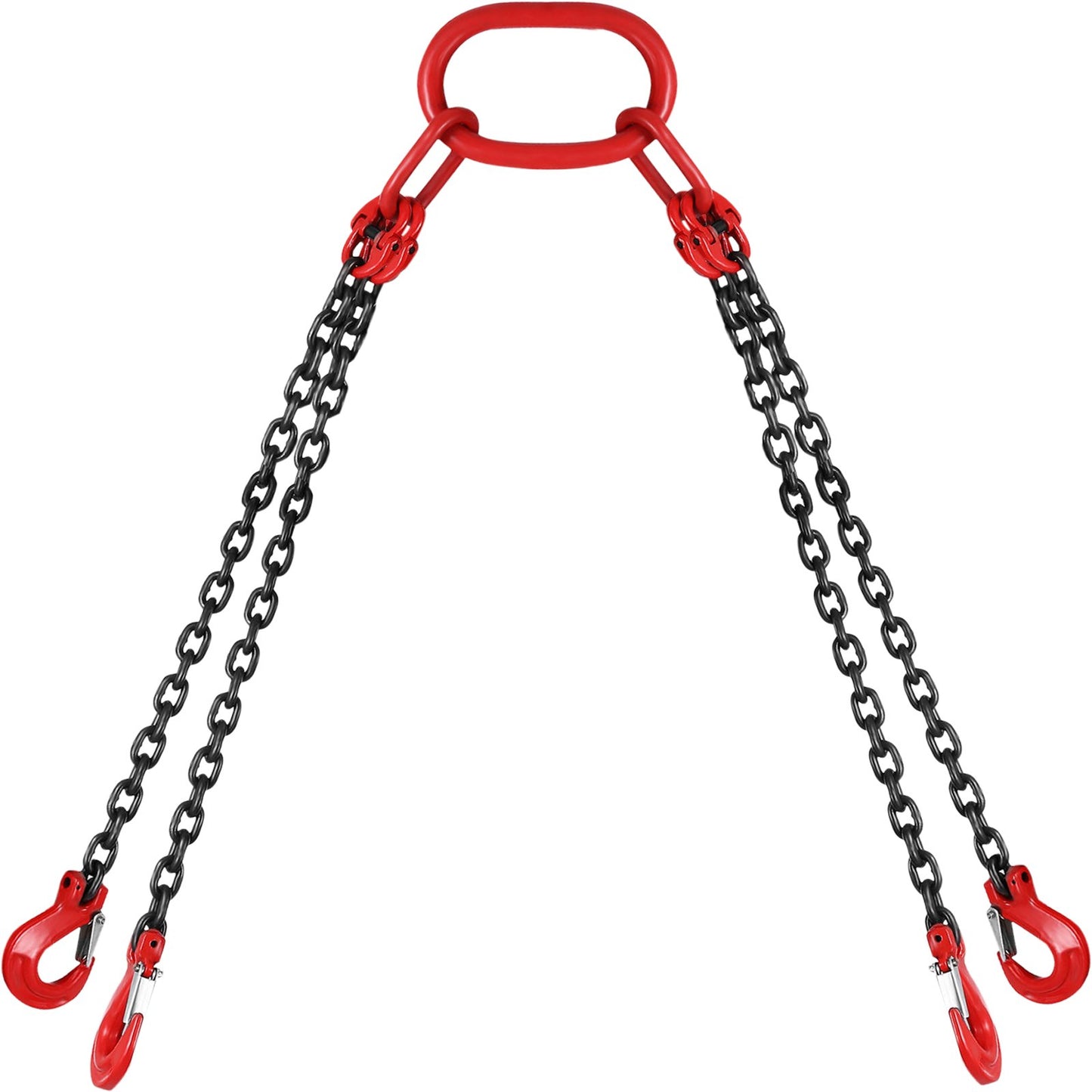 VEVOR 5Ft Chain Sling 5 Ft Engine Lift Chain G80 Alloy Steel Engine Chain Hoist Lifts 3 Ton With 4 Leg Grab Hooks