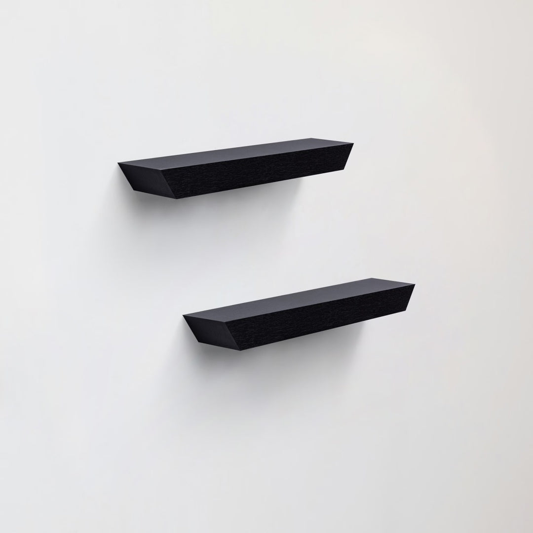Floating Shelves 18.11 Wall Mounted Wood Shelves For Bathroom, Bedroom, Living Room, Kitchen, Hanging Shelf For Books Storage Decor With Invisible Brackets, Black