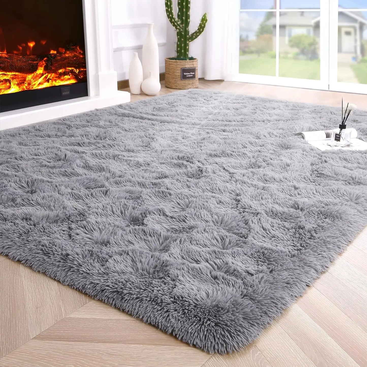 Fluffy Area Rug – Soft Fuzzy Carpet for Bedroom, Living Room & Kids Room