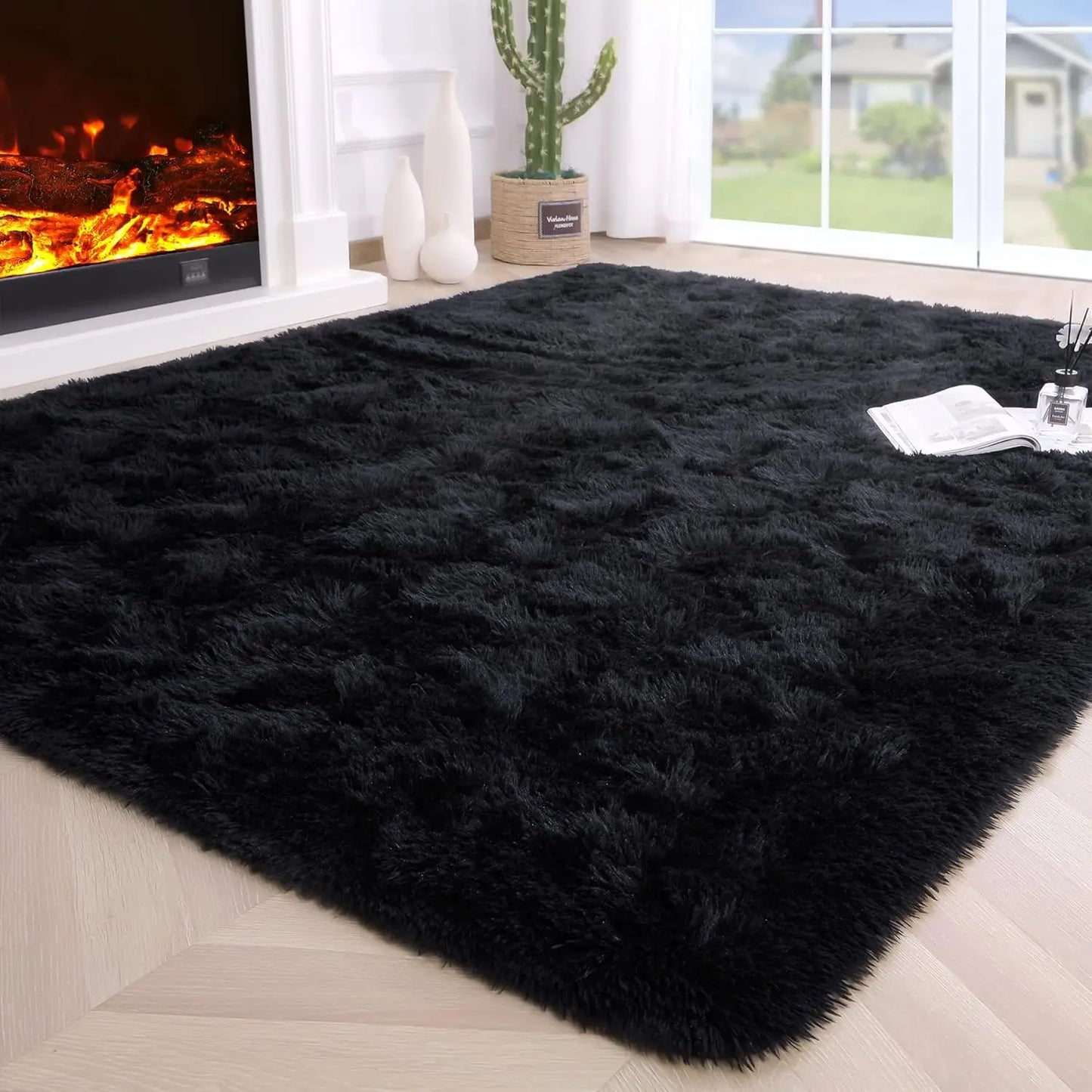 Fluffy Area Rug – Soft Fuzzy Carpet for Bedroom, Living Room & Kids Room