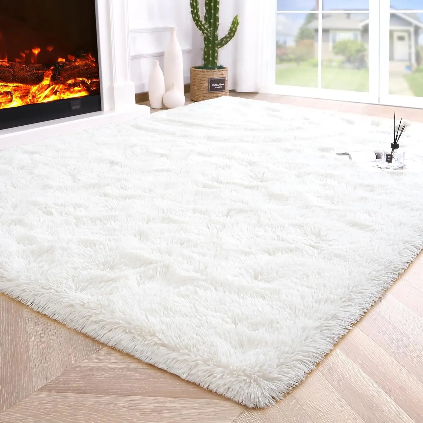 Fluffy Area Rug – Soft Fuzzy Carpet for Bedroom, Living Room & Kids Room