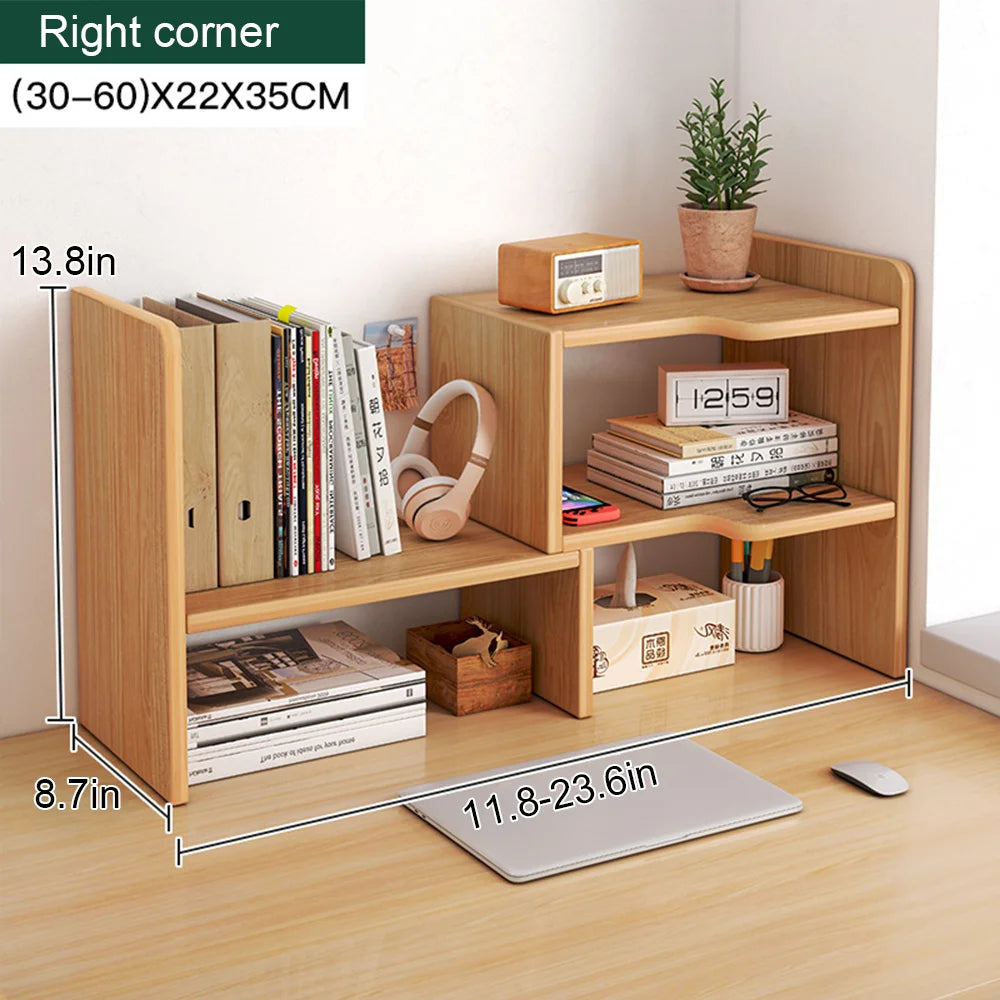 Desk Bookshelf – Multi-Layer Desktop Storage Shelf Organizer for Dormitory & Study Desk