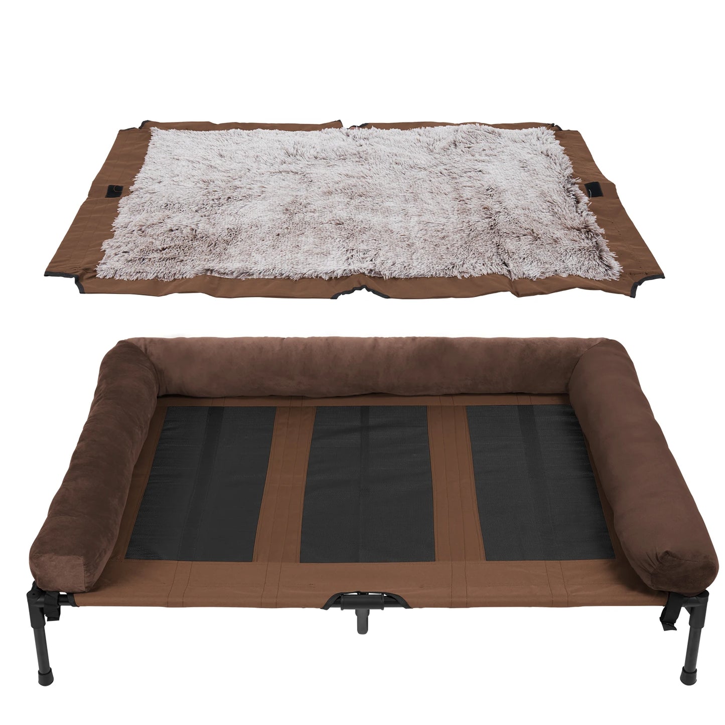 XL Cooling Dog Bed with Bolster – Elevated & Waterproof