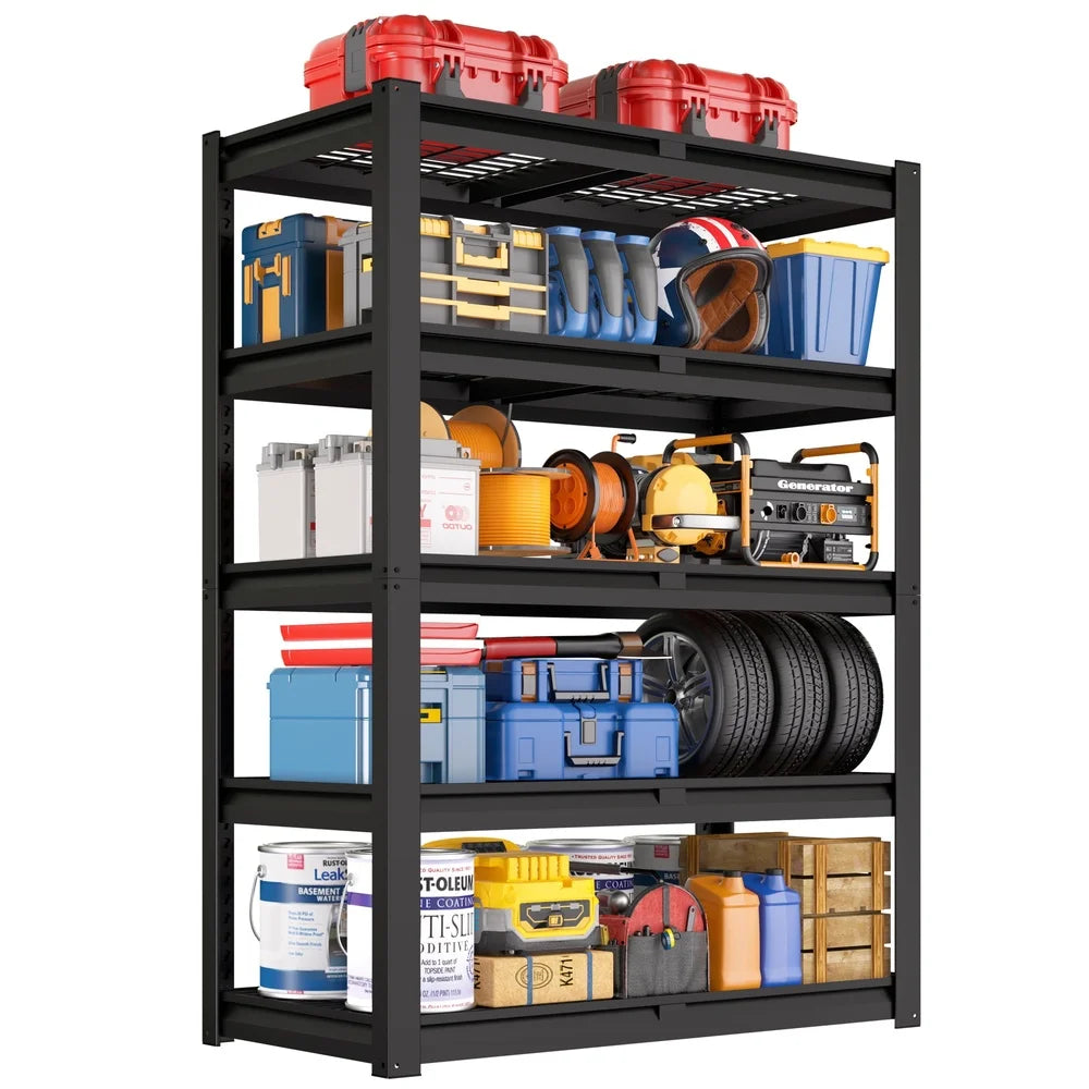 Heavy Duty 5-Tier Metal Wire Shelving Unit – Adjustable Free-Standing Storage Rack, 2750 lbs Capacity