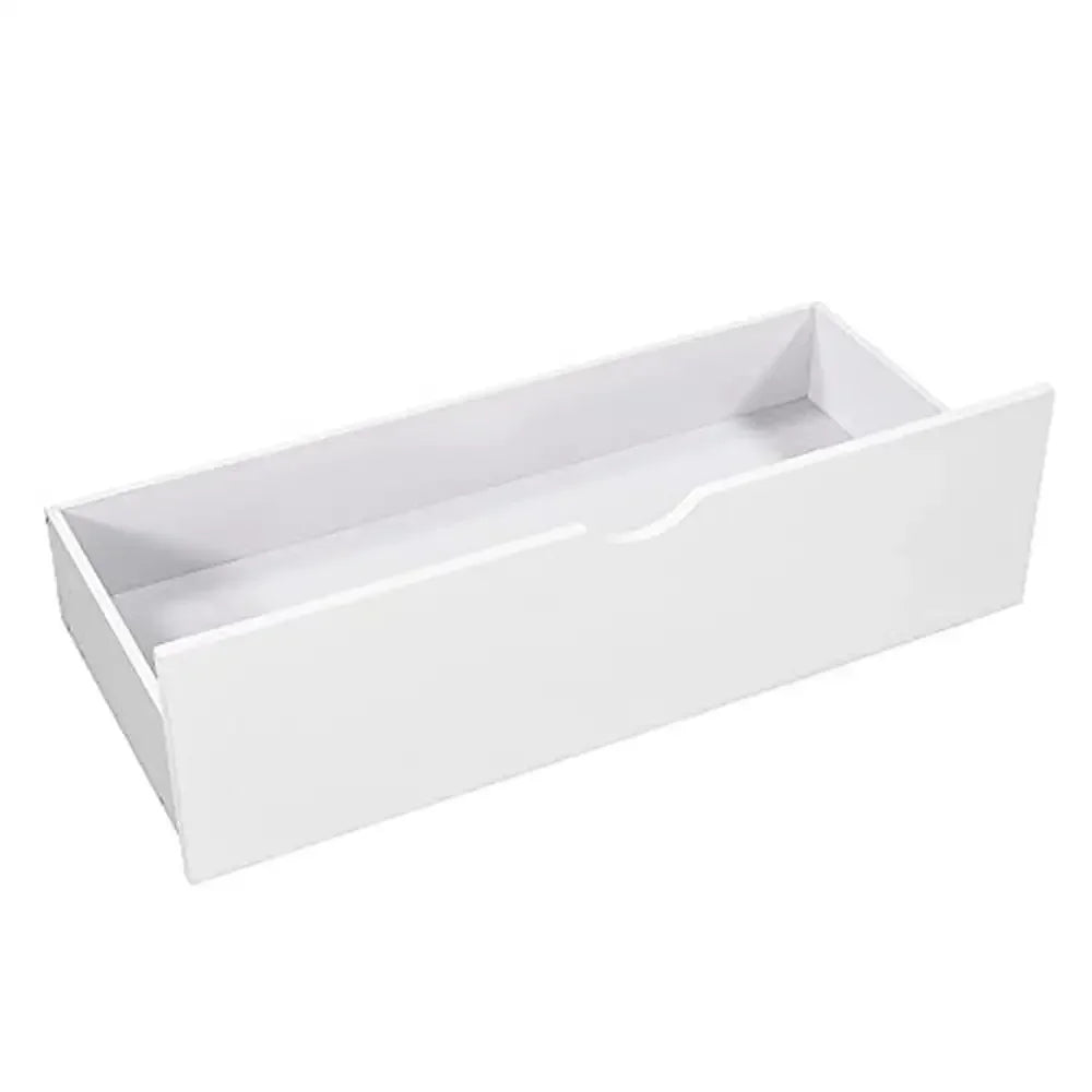 Twin L-Shaped Daybed with Trundle – Pine Wood Platform Bed with Desk, Drawers & Storage (White)