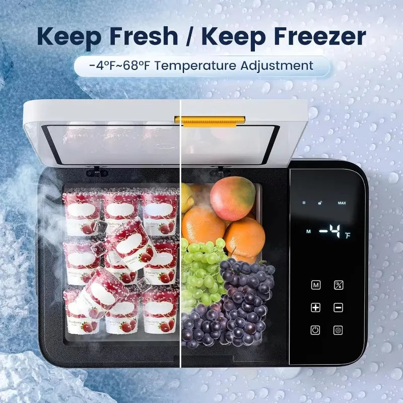 HCALORY 12V Car Refrigerator – 22Qt Portable Freezer with Touchscreen & Compressor Cooling