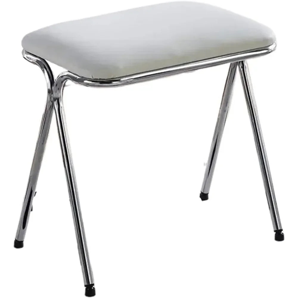 Square Dining Stool – Portable Kitchen Chair, Stackable Bench for Dining, Dressing, or Room Furniture