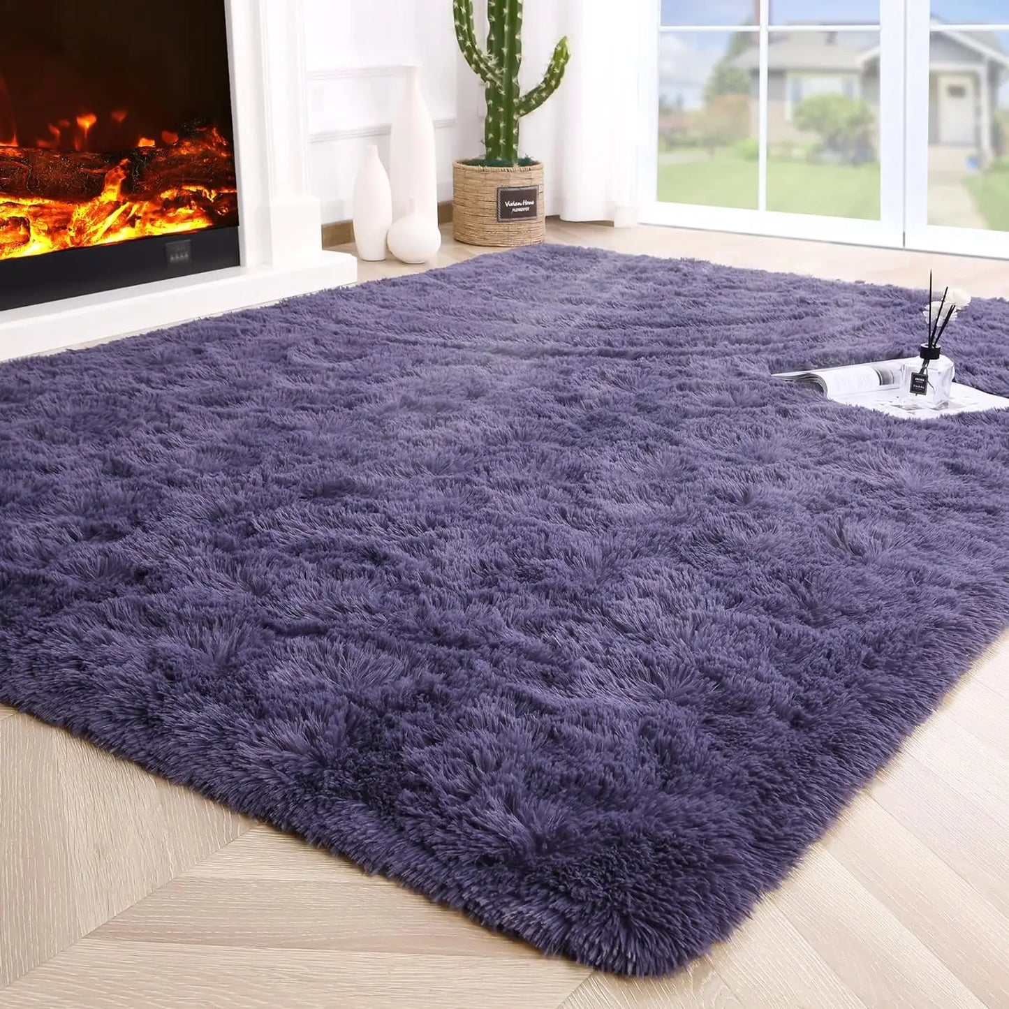 Fluffy Area Rug – Soft Fuzzy Carpet for Bedroom, Living Room & Kids Room