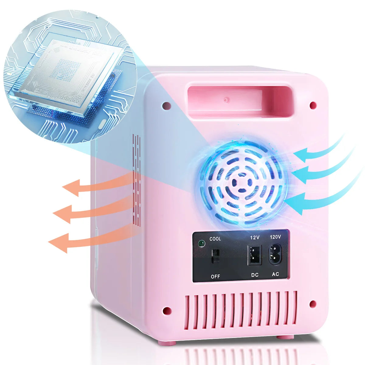 iceBlue 4L Mirror Mini Fridge – AC/DC Cooler & Warmer for Skincare, Beauty & Travel