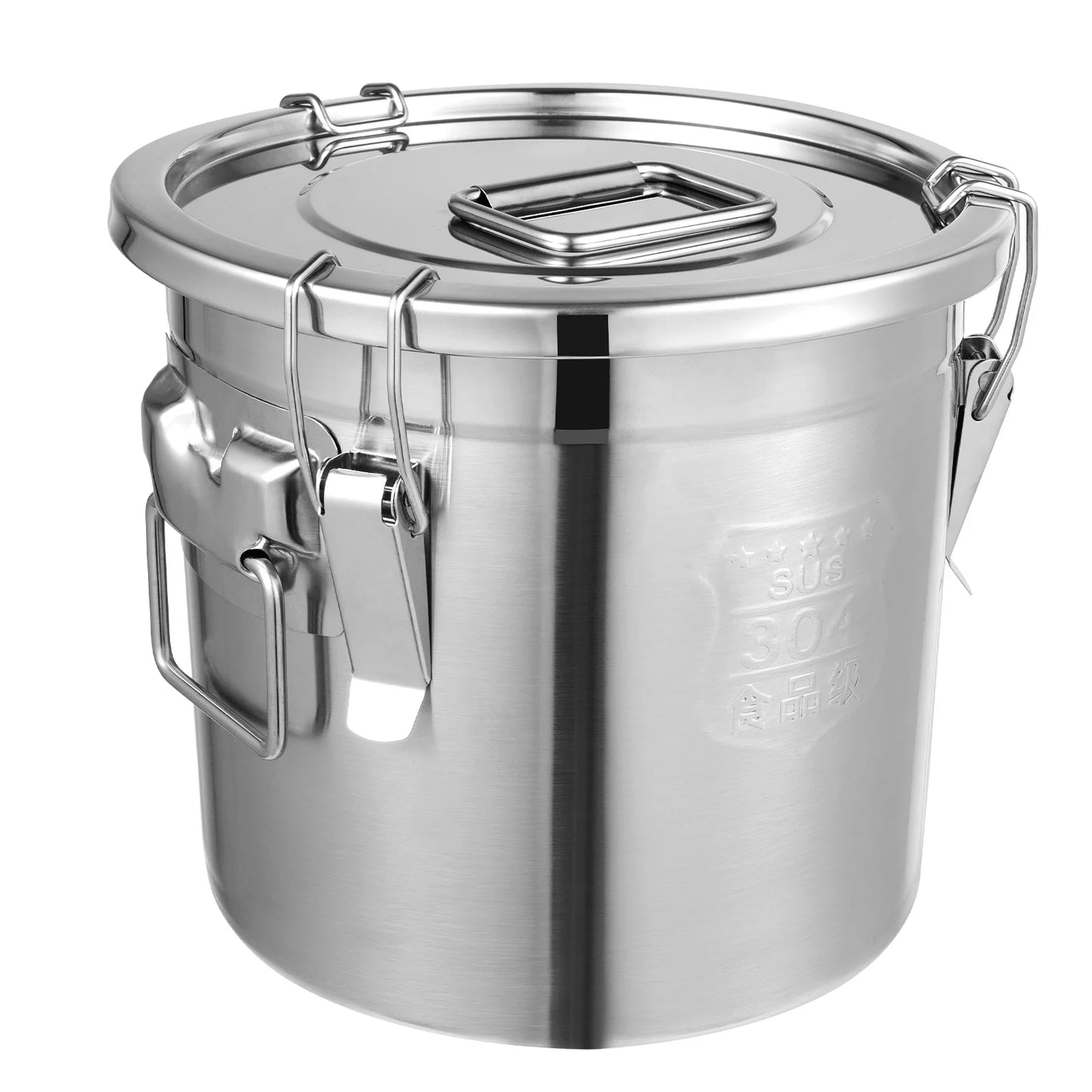 Large Airtight Vacuum Canister – 304 Stainless Steel Food Storage Jar for Kitchen
