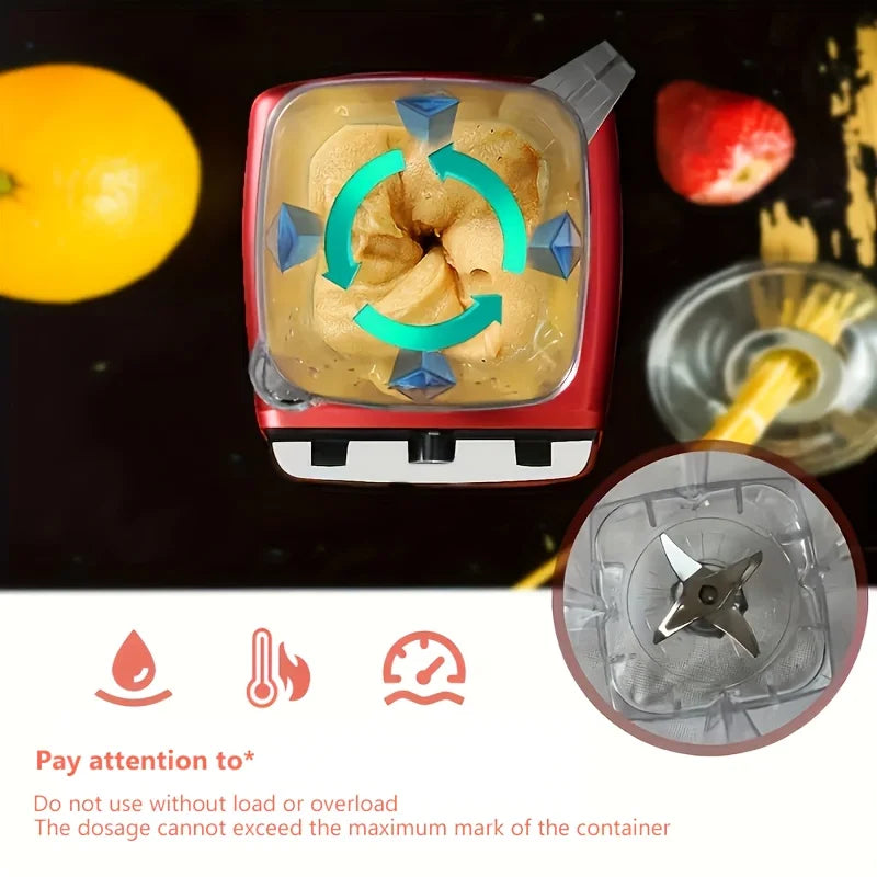 Red Multifunctional RV Blender – 110V-130V, Durable & Powerful for Ice, Grains & More