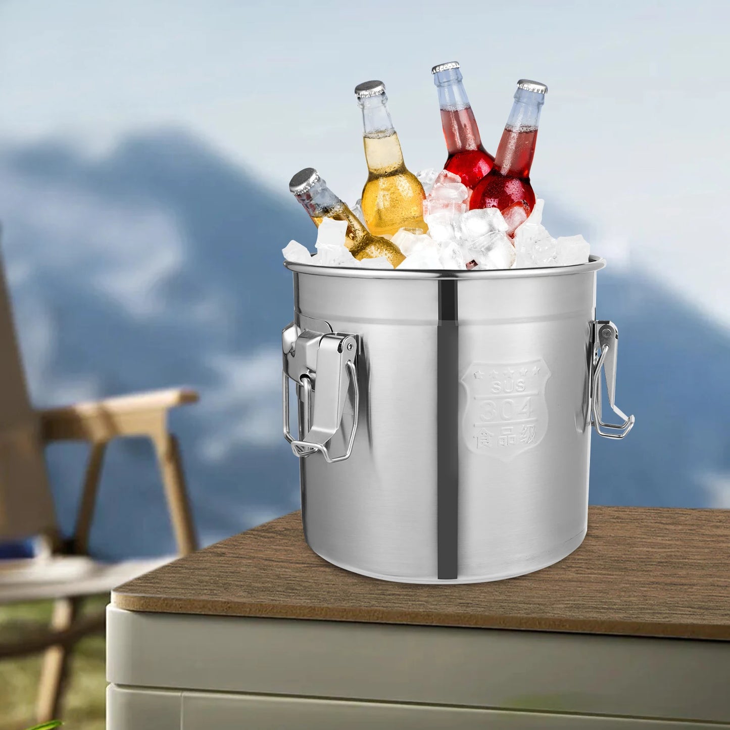 Large Airtight Vacuum Canister – 304 Stainless Steel Food Storage Jar for Kitchen
