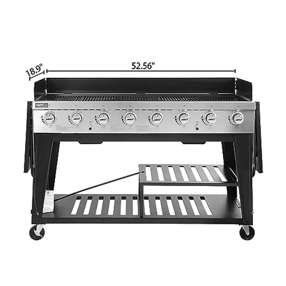 Royal Gourmet 8-Burner Propane Gas BBQ Grill – Large Outdoor Cooking Station