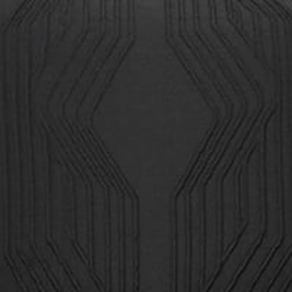 5-Piece Black Jacquard Comforter Set – Full/Queen Size with Shams & Decorative Pillow