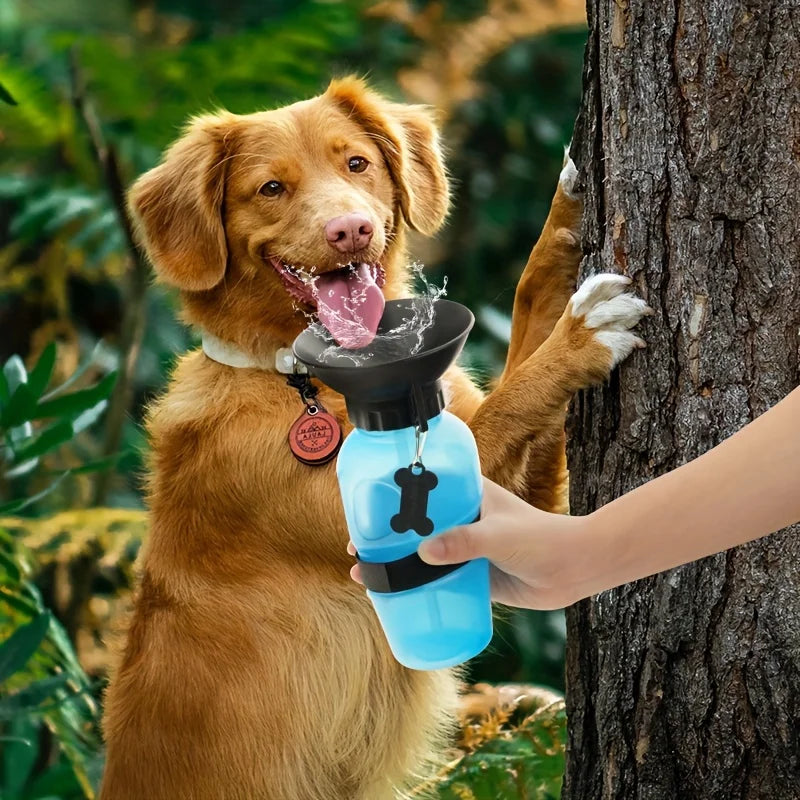 Portable Dog Water Bottle – Travel Pet Water Dispenser with Bowl for Dogs & Cats