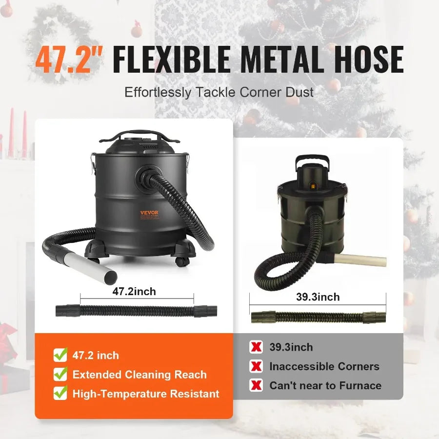 VEVOR 5-Gallon Ash Vacuum Cleaner – 1200W Powerful Fireplace & Pellet Stove CleanerVEVOR ash vacuum, 5 gallon ash cleaner, 1200W ash vacuum, fireplace ash vacuum, pellet stove vacuum, wood stove ash cleaner, durable ash vac