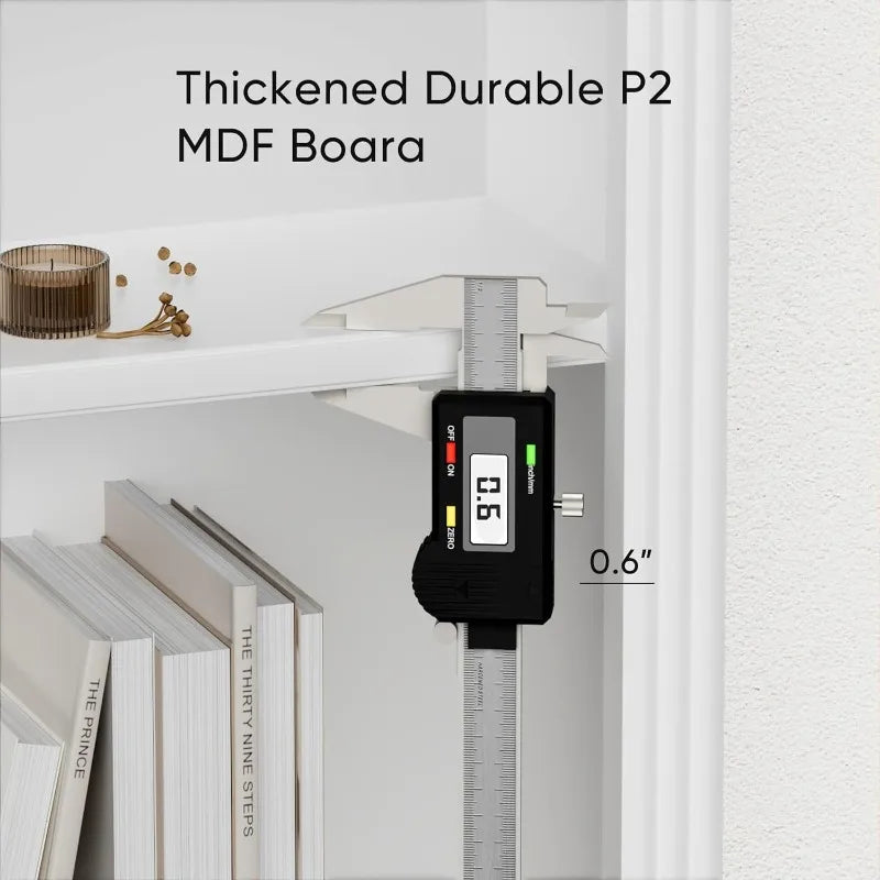 Furniwell 5-Shelf Tall Bookcase – 71" Wood Open Display Bookshelf with Large Storage Organizer