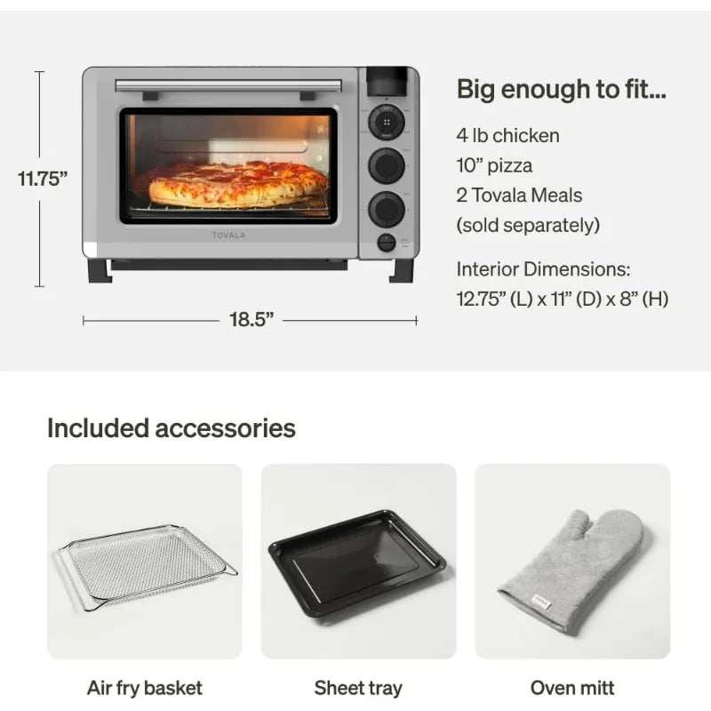 Tovala Smart Oven – 5-in-1 Countertop Convection Oven with Steam, Bake, Toast, Reheat & Broil