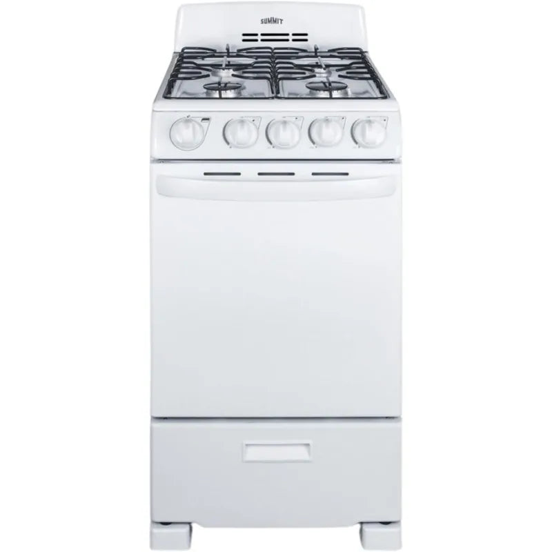 Summit RG200WS 20” Gas Range – 4 Burners, 2.3 cu.ft Oven, ADA Compliant