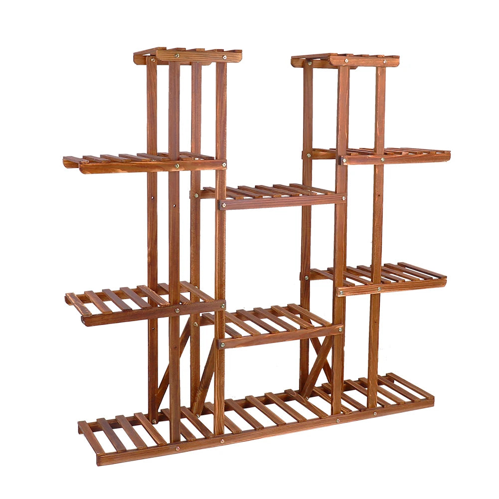 Wooden Plant Shelf – Multi-Tier Flower Pot Stand for Indoor & Outdoor Plant Display