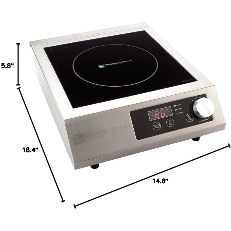 Restaurantware RWT0093 – 1800W Portable Induction Cooktop with Digital Temp Display