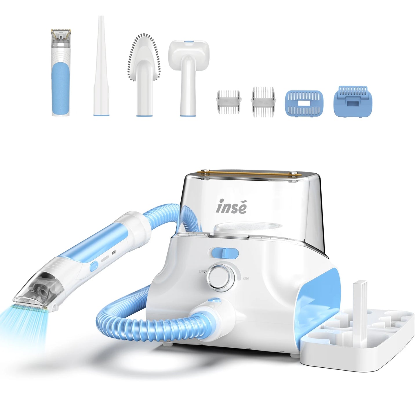 INSE P30 Dog Grooming Vacuum, 4.5L Large Collector, Smart Suction Control Pet Grooming Kit