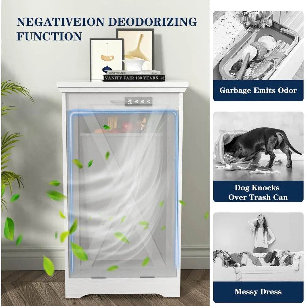 Out Trash Can Cabinet – Hidden Kitchen Garbage Bin with Odor Control