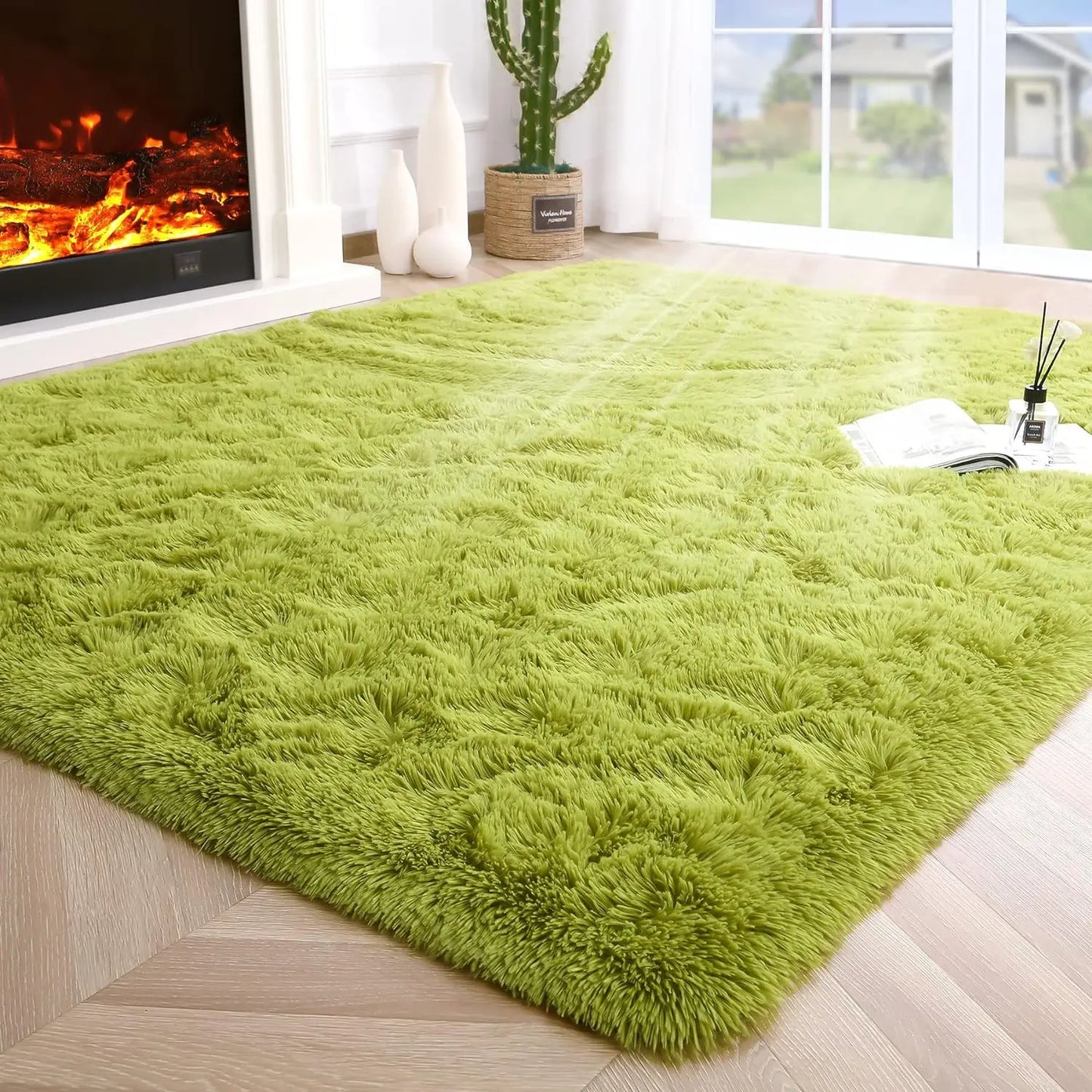 Fluffy Area Rug – Soft Fuzzy Carpet for Bedroom, Living Room & Kids Room