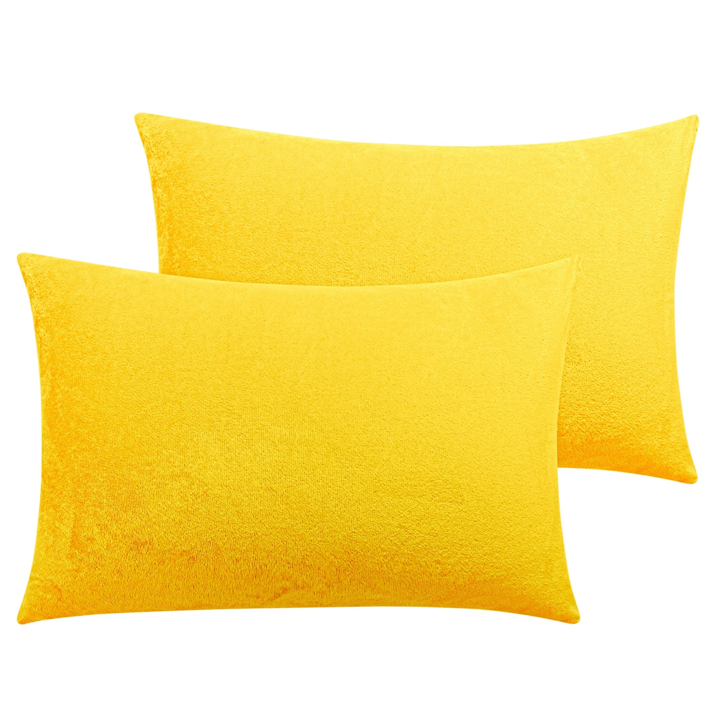 NTBAY 2-Pack Velvet Pillowcases – Soft & Warm Travel Pillow Covers with Hidden Zipper Closure