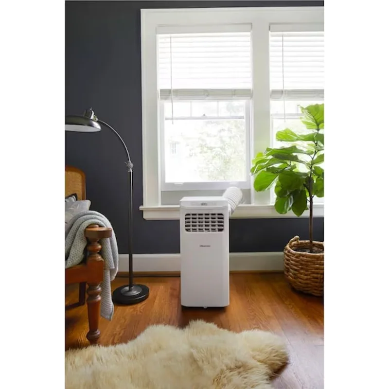 Hisense 6,000 BTU Portable Air Conditioner – Cooling, Dehumidifier & Fan for Rooms up to 250 sq. ft. with Remote (Renewed)