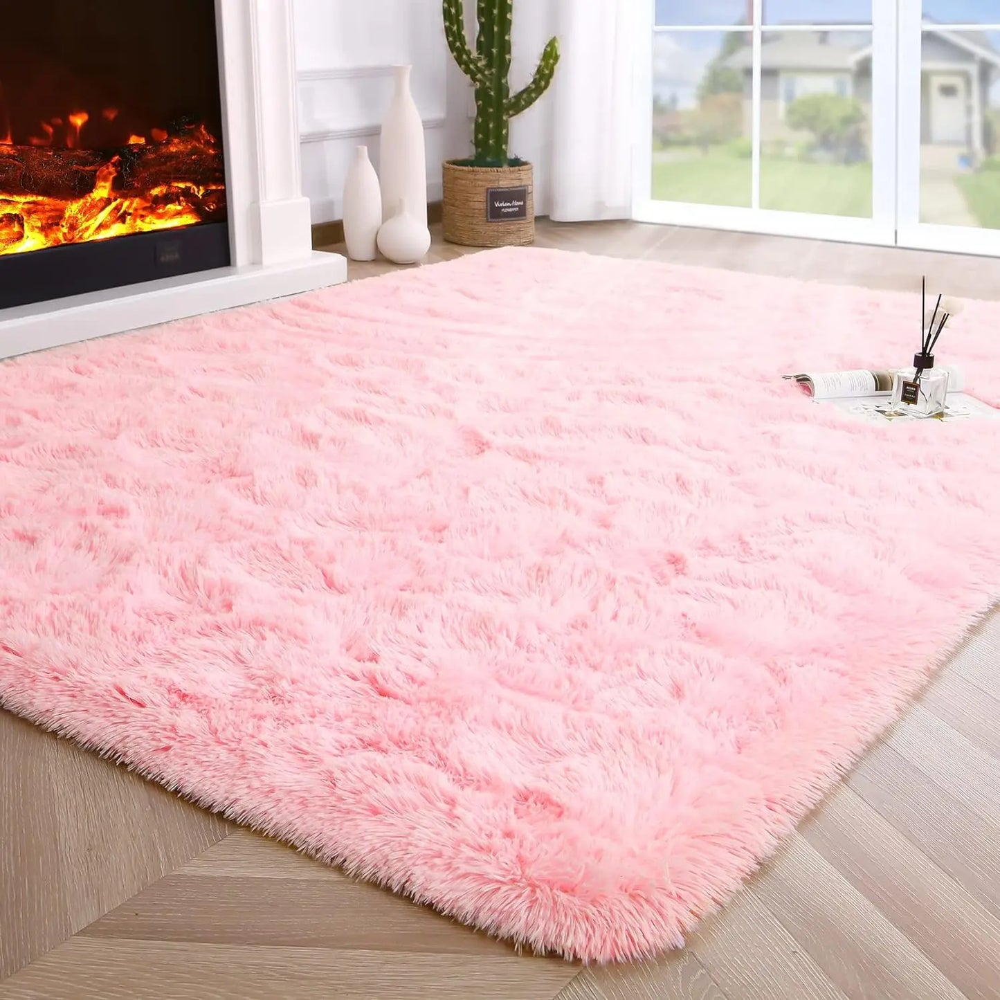 Fluffy Area Rug – Soft Fuzzy Carpet for Bedroom, Living Room & Kids Room