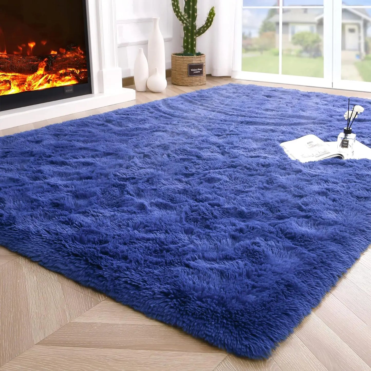 Fluffy Area Rug – Soft Fuzzy Carpet for Bedroom, Living Room & Kids Room