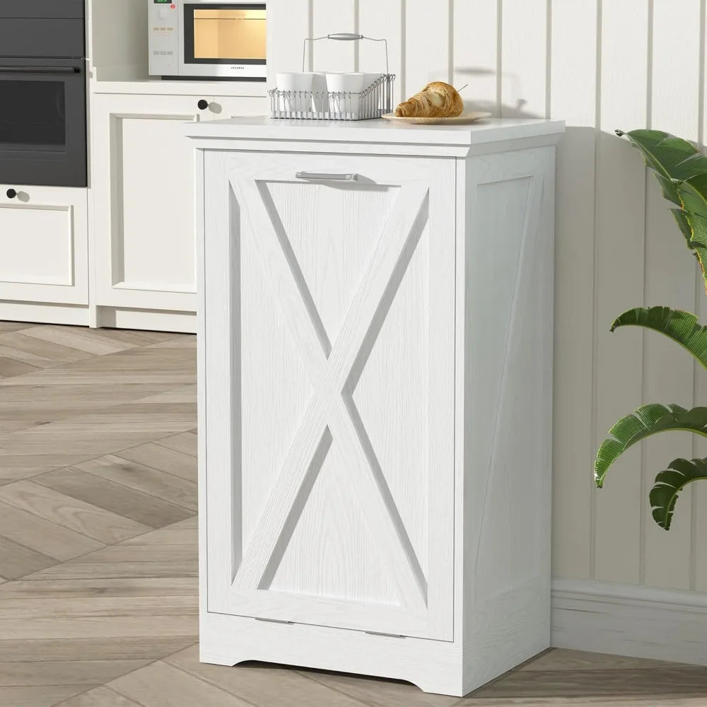Out Trash Can Cabinet – Hidden Kitchen Garbage Bin with Odor Control