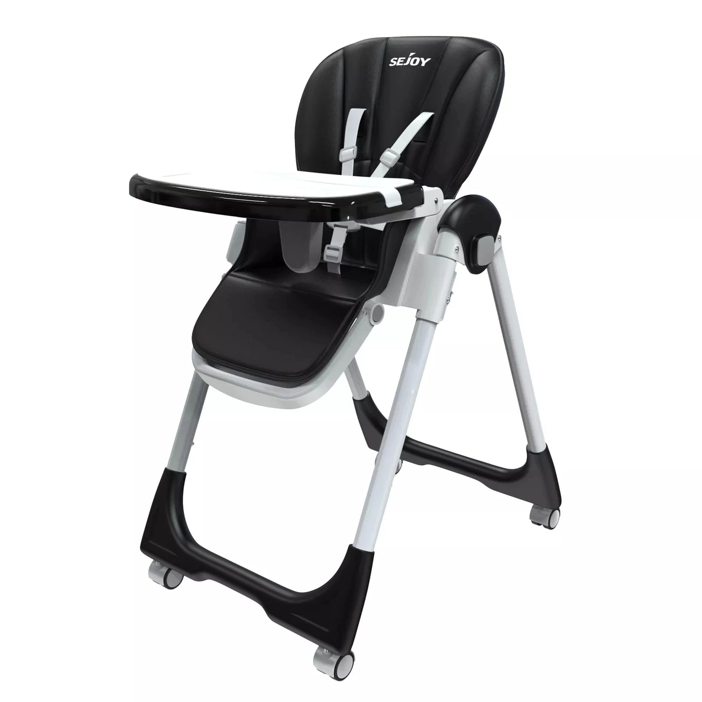 SEJOY Folding Baby High Chair – Convertible Design with Removable Tray & Adjustable Seat