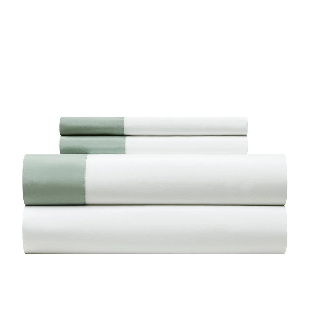 7 Piece Green Plaid Bed in a Bag Comforter Set with Sheets Queen Soft Breathable Hypoallergenic Bedding Ensemble Year Round