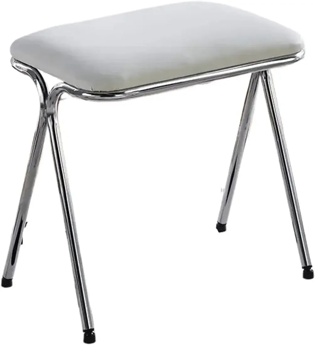 Square Dining Stool – Portable Kitchen Chair, Stackable Bench for Dining, Dressing, or Room Furniture