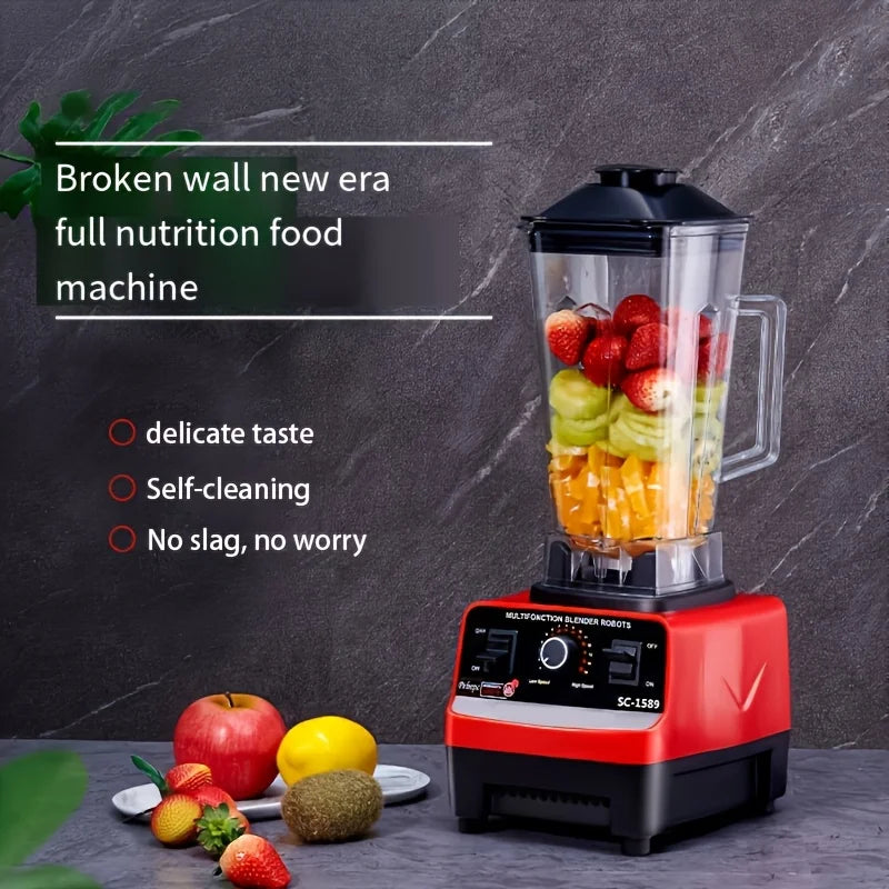 Red Multifunctional RV Blender – 110V-130V, Durable & Powerful for Ice, Grains & More