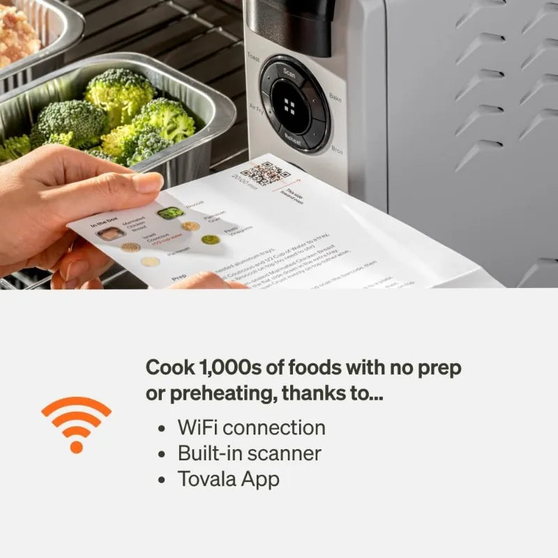 Tovala Smart Oven – 5-in-1 Countertop Convection Oven with Steam, Bake, Toast, Reheat & Broil