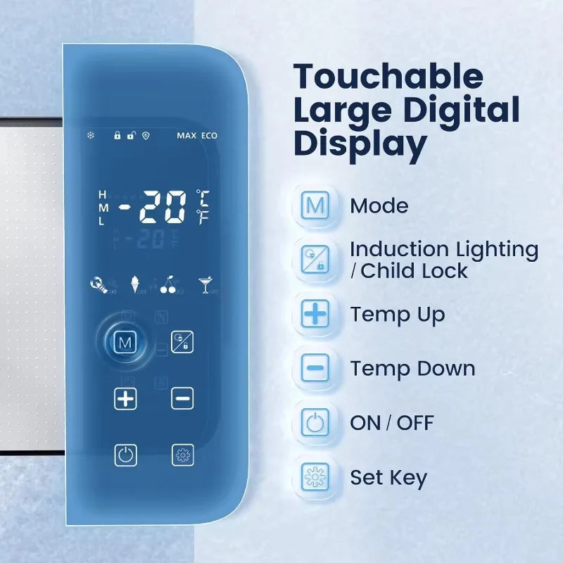 HCALORY 12V Car Refrigerator – 22Qt Portable Freezer with Touchscreen & Compressor Cooling
