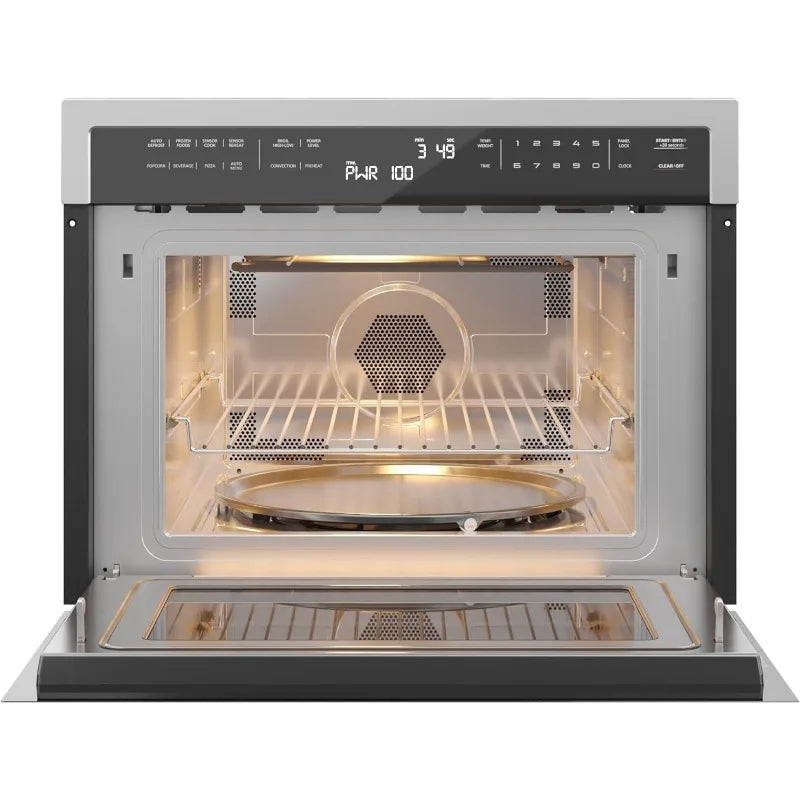 KoolMore 24" Built-in Convection Oven & Microwave Combo – 1000W Power, Broil Function, Soft Close Door (KM-CWO24-SS)
