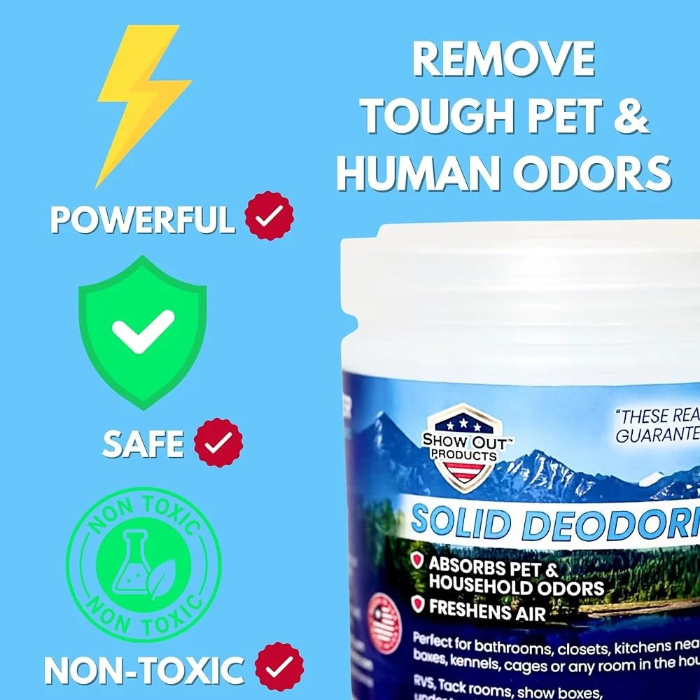 Solid Air Freshener & Deodorizer – Long-Lasting Pet Odor Eliminator, Fresh Scent for Home, Bathroom, Closet & RV (Up to 90 Days)