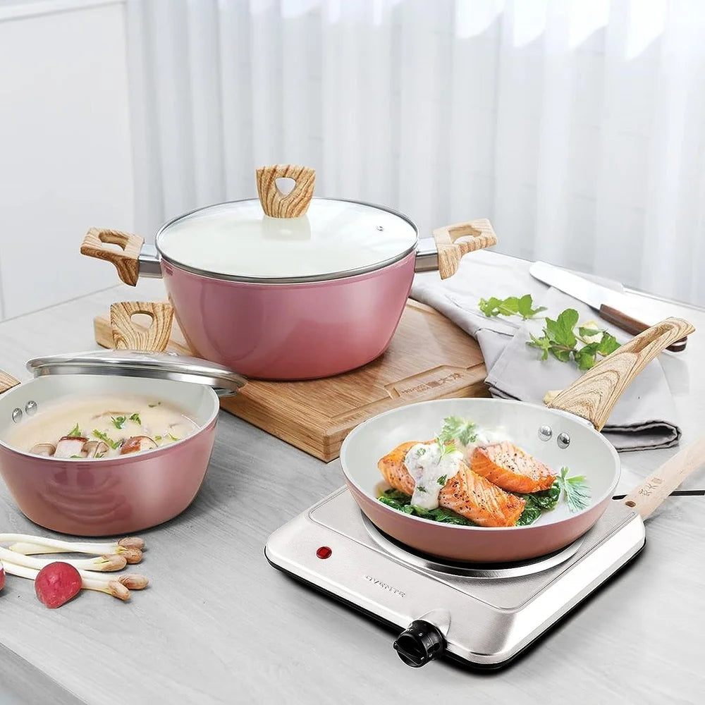 1000W Infrared Electric Cooktop – Portable Single Burner Ceramic Hot Plate with Thermostat Control