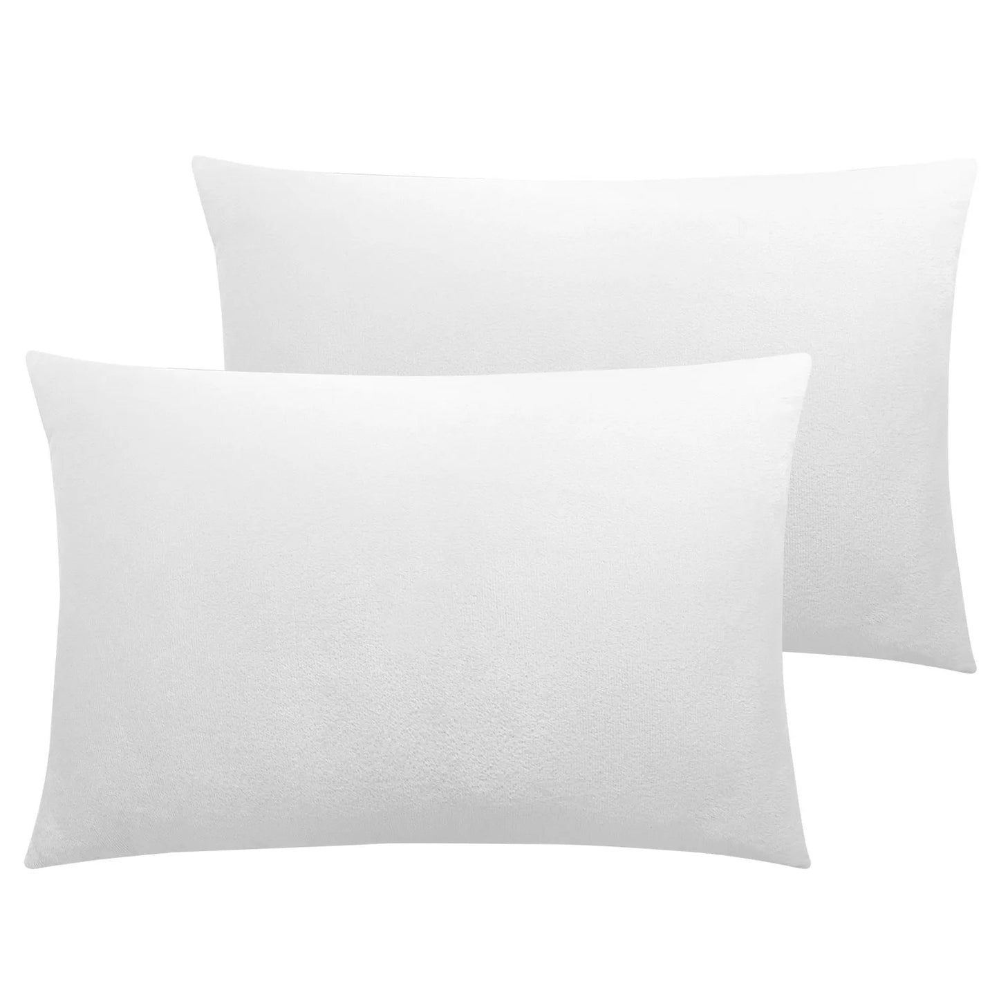 NTBAY 2-Pack Velvet Pillowcases – Soft & Warm Travel Pillow Covers with Hidden Zipper Closure