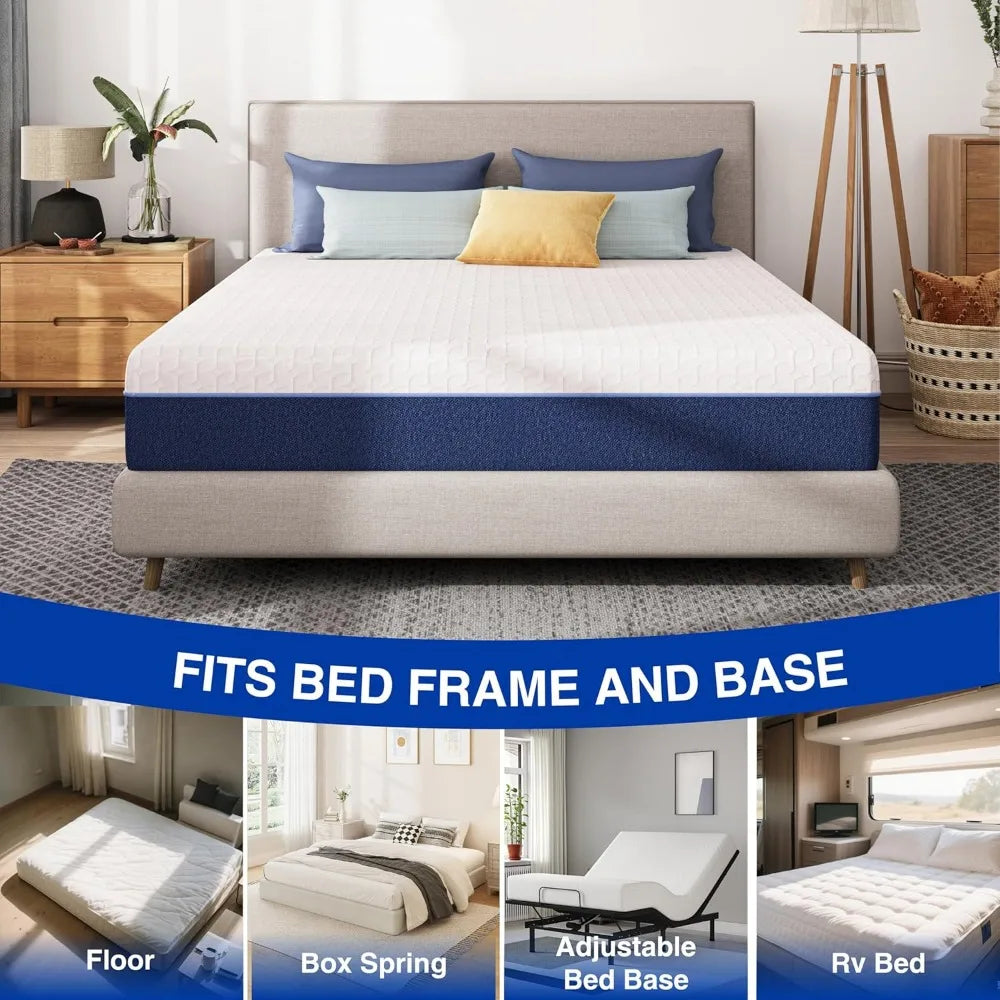 6-Inch Full Gel Cooling Memory Foam Mattress – Medium Firm Support, Pressure Relief, Mattress in a Box, CertiPUR-US Certified