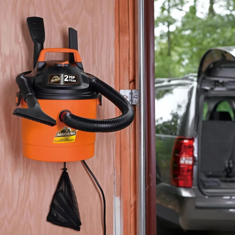 Armor All 2.5-Gallon Wet/Dry Vacuum – 2 Peak HP Utility Shop Vac (VOM205P 0901)
