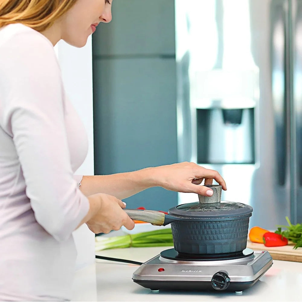 1000W Infrared Electric Cooktop – Portable Single Burner Ceramic Hot Plate with Thermostat Control