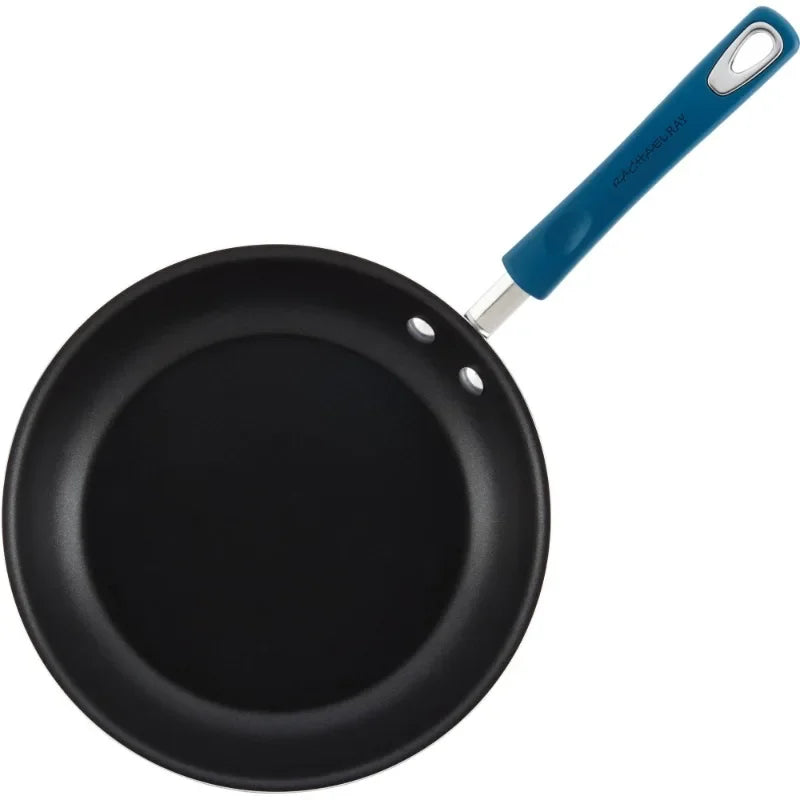 Rachael Ray 15-Piece Nonstick Cookware Set – Durable Pots & Pans with Lids and Kitchen Utensils