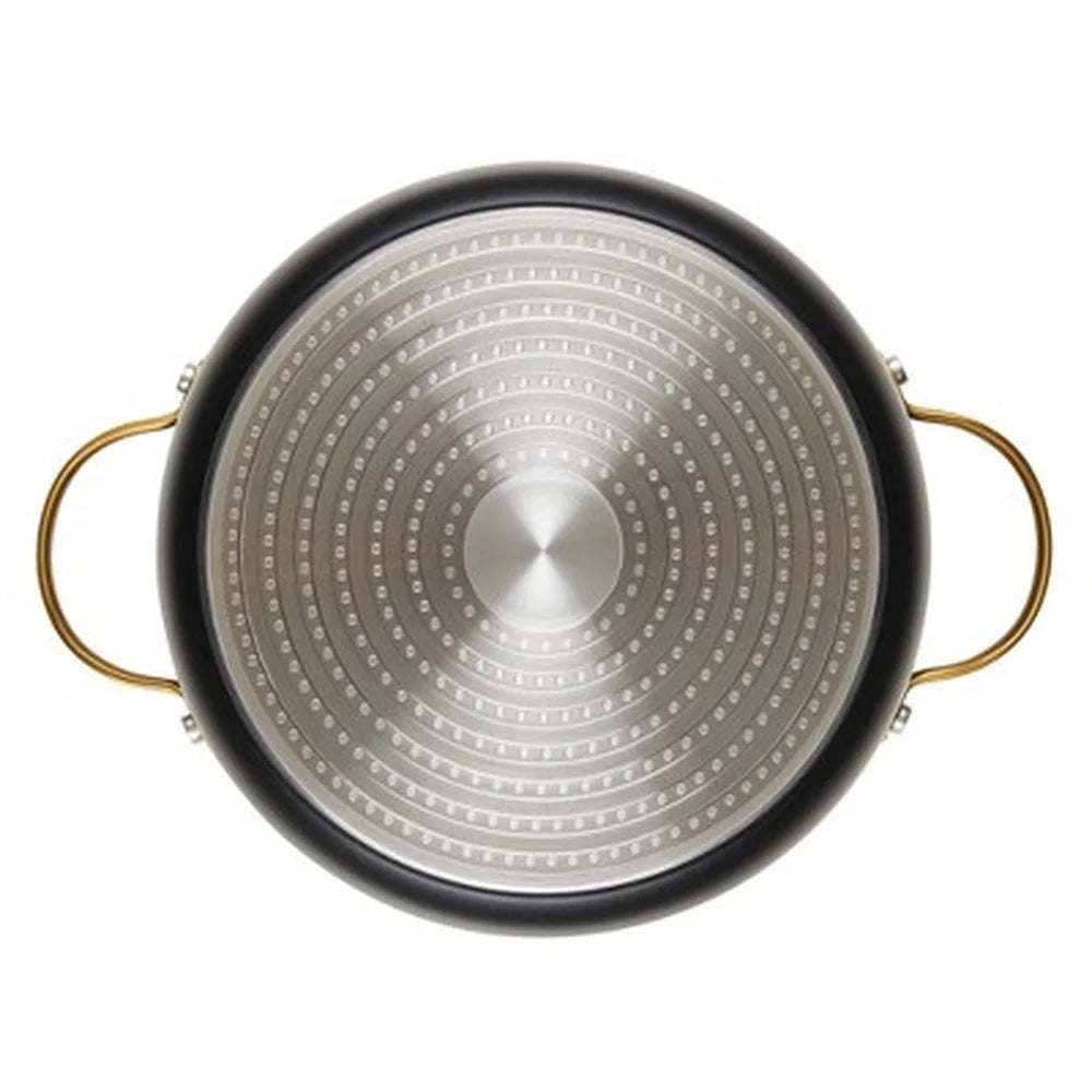 Forged Induction 6qt Ceramic Nonstick Stock Pot Dishwasher Safe Tempered Glass Lid Stainless Steel Handle All Stovetops