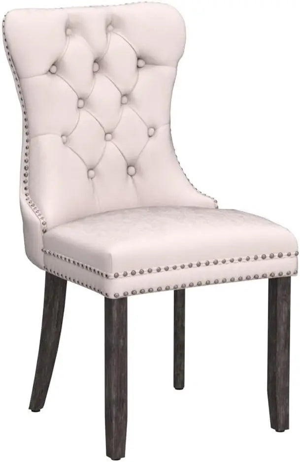 Velvet Dining Chairs Set of 6 – Tufted Upholstered Chairs with Nailhead Trim & Ring Pullvelvet dining chairs, tufted dining chairs, upholstered chair set, dining room chairs, nailhead trim chairs, ring pull back chairs, mod
